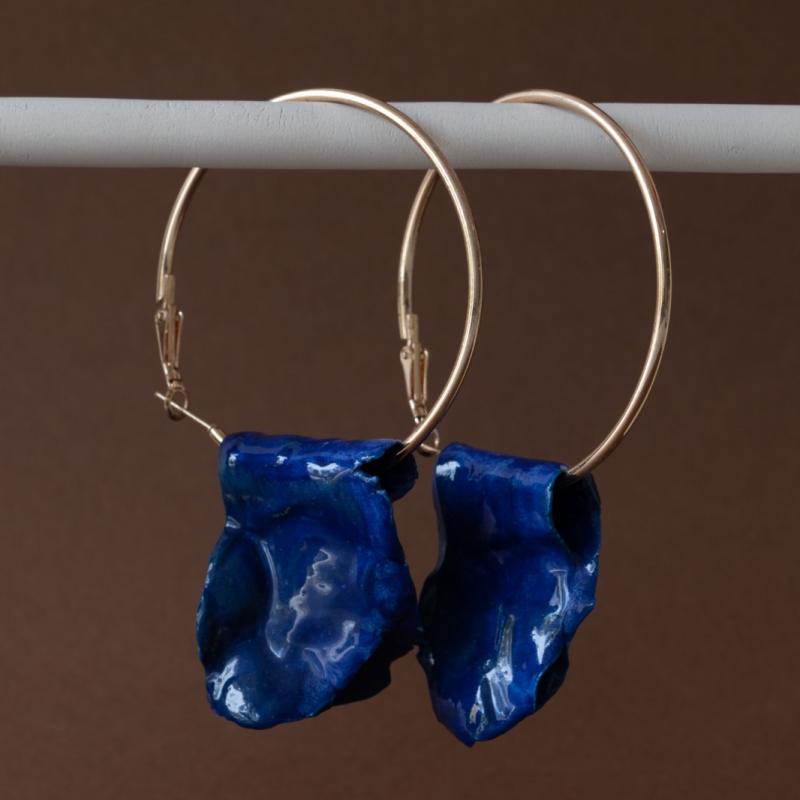 Pendientes Pliegue Azul